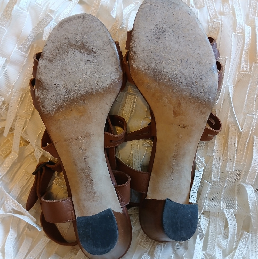 Manolo Blahnik Leather Heels - Picture 7 of 10